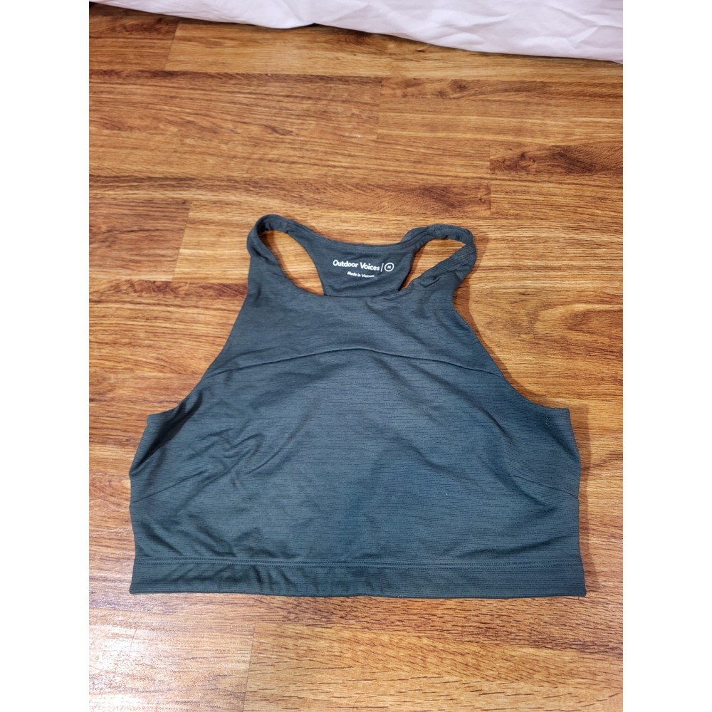 Outdoor Voices Size M Green Long Line Sports‎ Bra